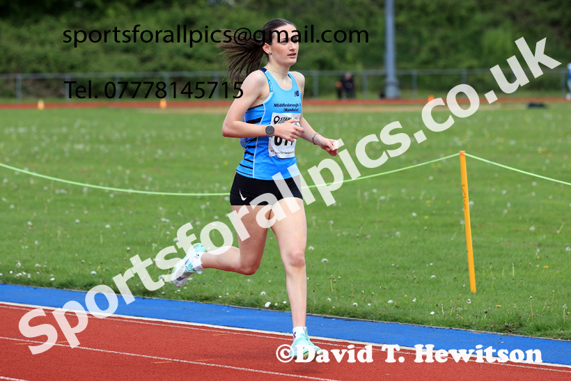 1500 metres, 2026 North Eastern Track and Field Champs, Shildon, County Durham. Photo: David T. Hewitson/Sports for All Pics